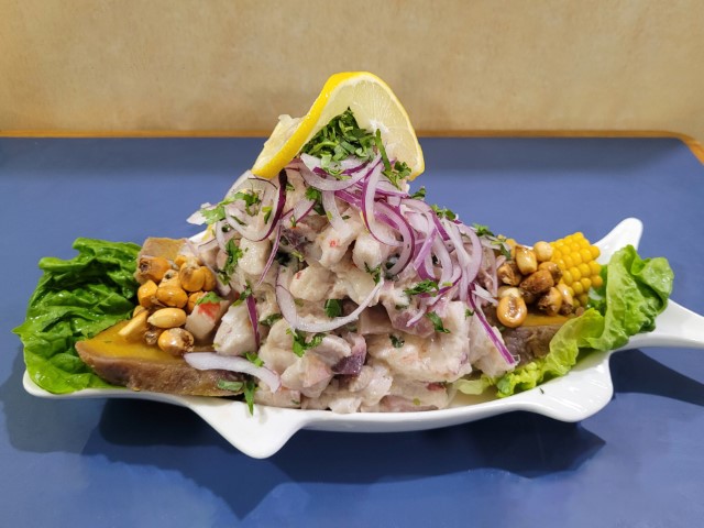 Ceviche de Pescado/ ceviche mixto pequeño